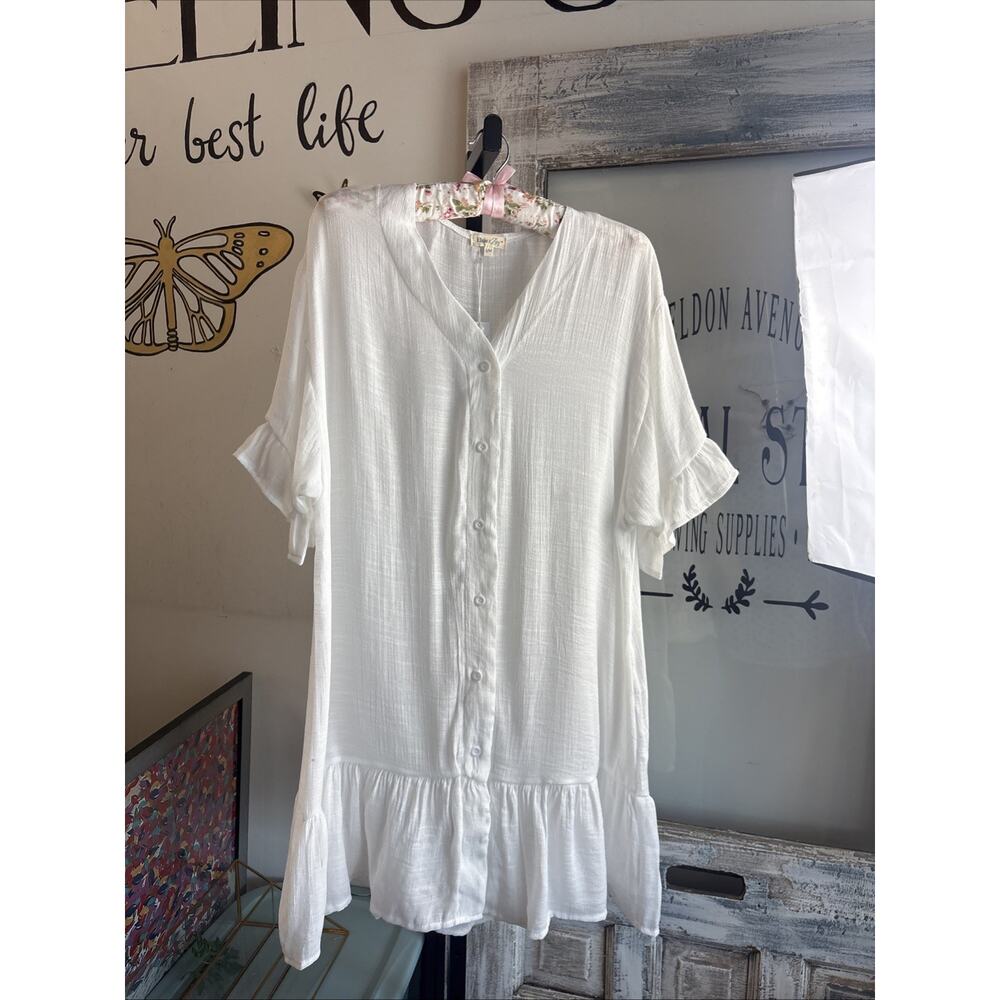 Elise & Zoey White Coverup Small/Medium